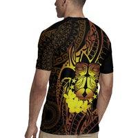 Kia Orana Kuki Airani Rugby Jersey Cook Islands Tangaroa God Tatau Gold LT14 - Polynesian Pride