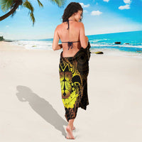 Kia Orana Kuki Airani Sarong Cook Islands Tangaroa God Tatau Gold