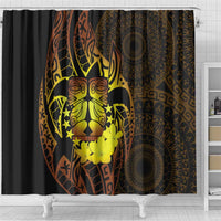 Kia Orana Kuki Airani Shower Curtain Cook Islands Tangaroa God Tatau Gold LT14 - Polynesian Pride