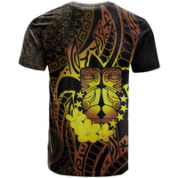Kia Orana Kuki Airani T Shirt Cook Islands Tangaroa God Tatau Gold LT14 - Polynesian Pride