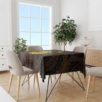 Kia Orana Kuki Airani Tablecloth Cook Islands Tangaroa God Tatau Gold