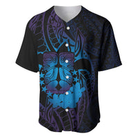 Kia Orana Kuki Airani Baseball Jersey Cook Islands Tangaroa God Tatau Purple LT14 Purple - Polynesian Pride