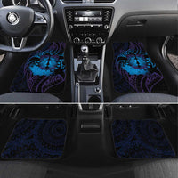 Kia Orana Kuki Airani Car Mats Cook Islands Tangaroa God Tatau Purple LT14 Set 4pcs Purple - Polynesian Pride