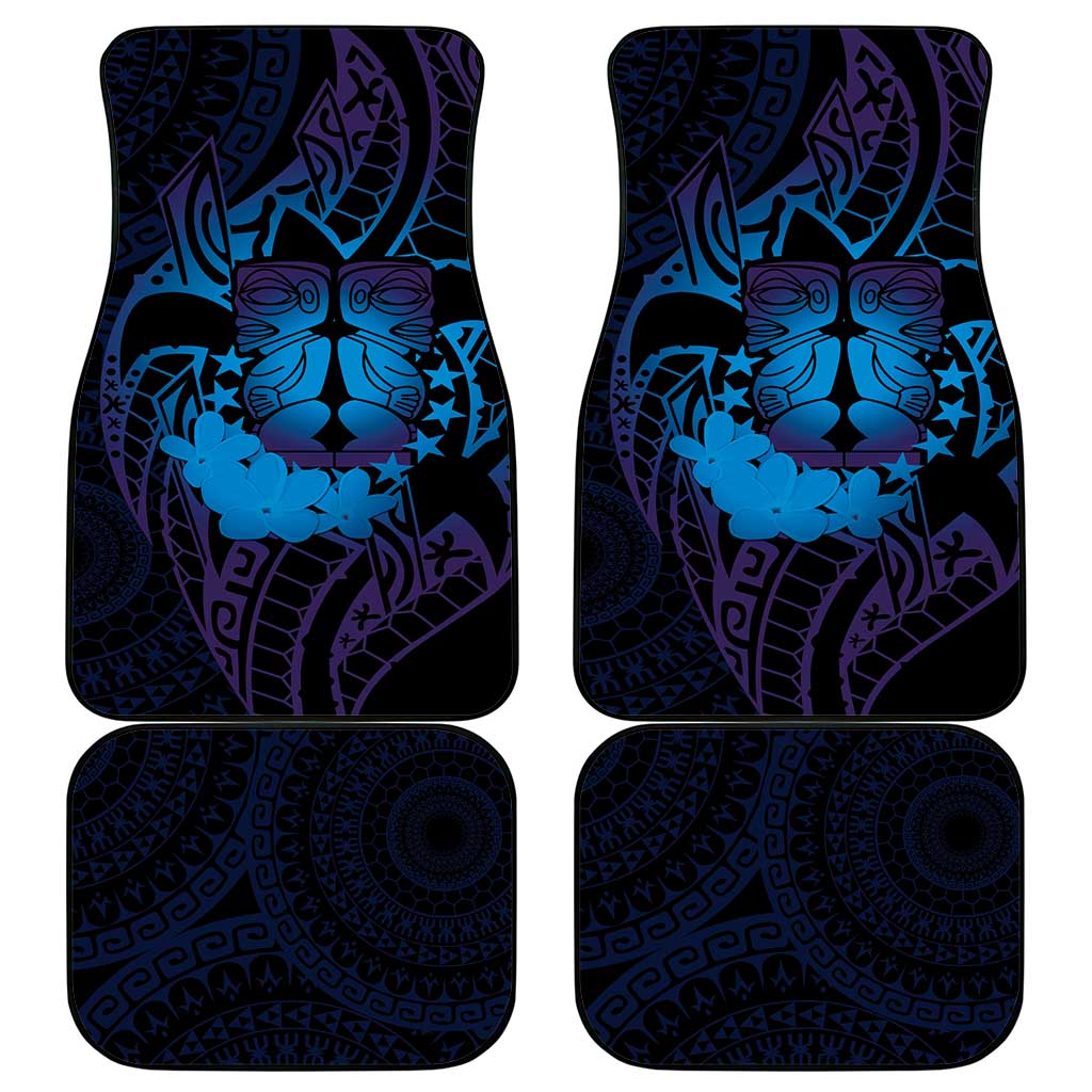 Kia Orana Kuki Airani Car Mats Cook Islands Tangaroa God Tatau Purple LT14 - Polynesian Pride