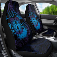Kia Orana Kuki Airani Car Seat Cover Cook Islands Tangaroa God Tatau Purple LT14 - Polynesian Pride