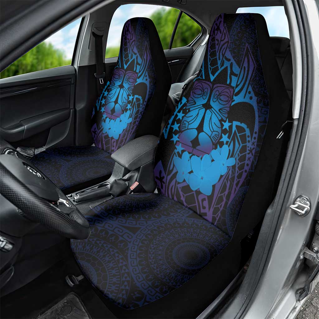 Kia Orana Kuki Airani Car Seat Cover Cook Islands Tangaroa God Tatau Purple LT14 - Polynesian Pride