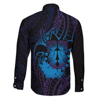 Kia Orana Kuki Airani Family Matching Short Sleeve Bodycon Dress and Hawaiian Shirt Cook Islands Tangaroa God Tatau Purple LT14 - Polynesian Pride