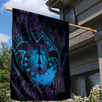 Kia Orana Kuki Airani Garden Flag Cook Islands Tangaroa God Tatau Purple LT14 - Polynesian Pride