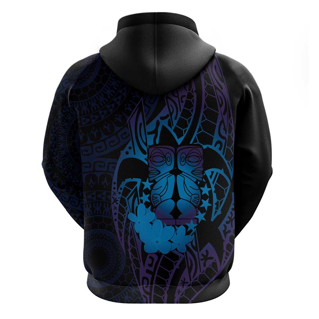 Kia Orana Kuki Airani Hoodie Cook Islands Tangaroa God Tatau Purple LT14 - Polynesian Pride