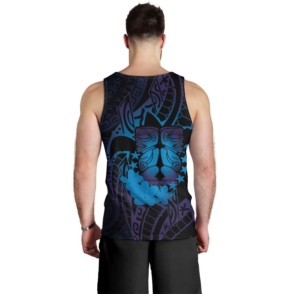 Kia Orana Kuki Airani Men Tank Top Cook Islands Tangaroa God Tatau Purple LT14 - Polynesian Pride