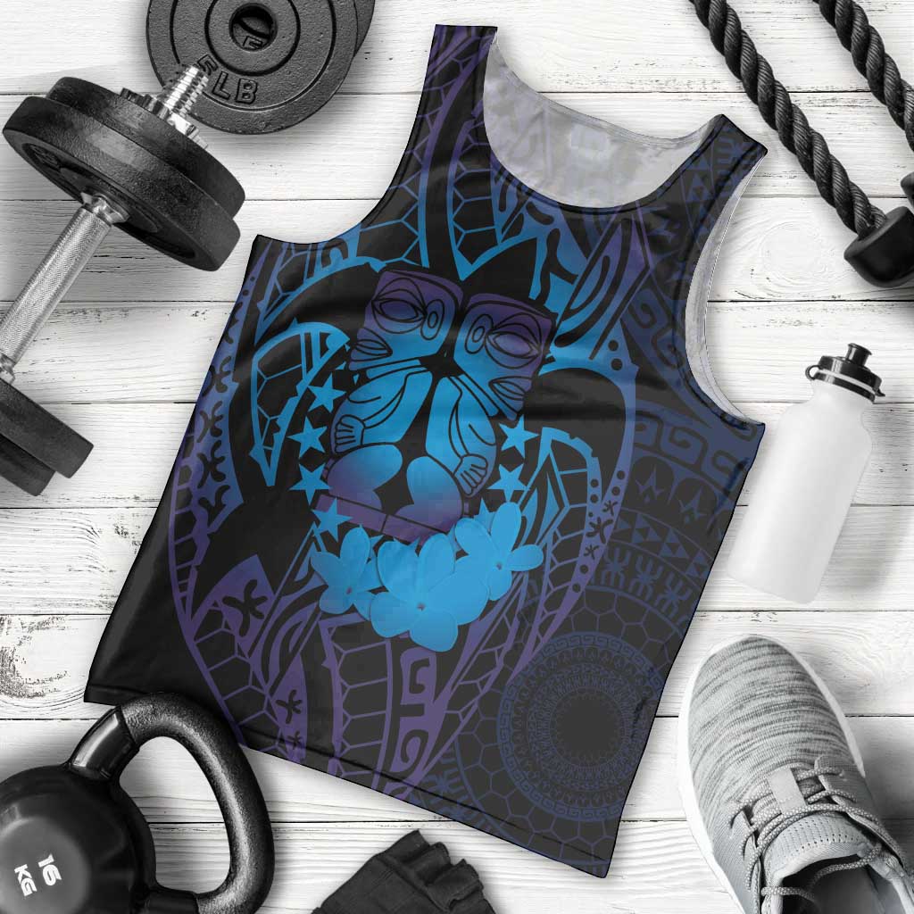 Kia Orana Kuki Airani Men Tank Top Cook Islands Tangaroa God Tatau Purple LT14 - Polynesian Pride