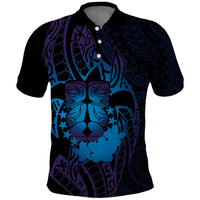 Kia Orana Kuki Airani Polo Shirt Cook Islands Tangaroa God Tatau Purple LT14 Purple - Polynesian Pride
