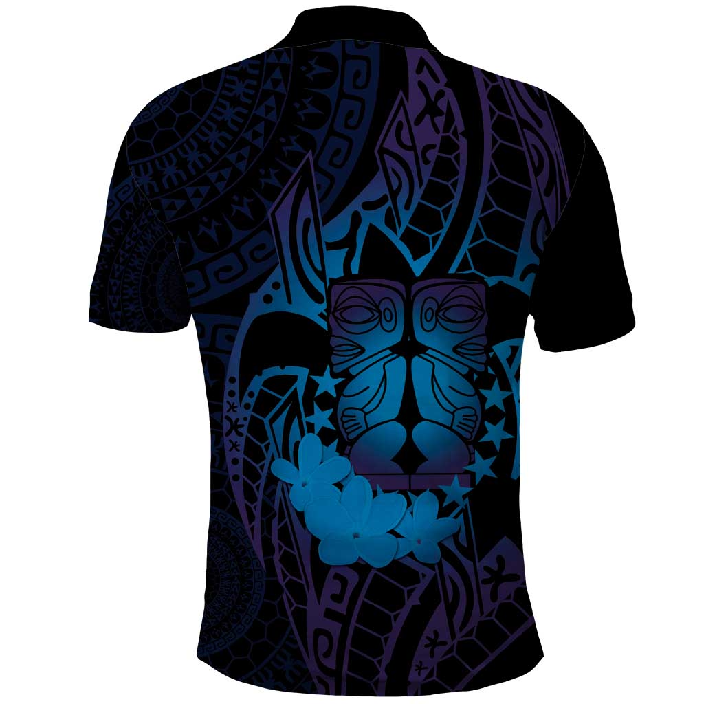 Kia Orana Kuki Airani Polo Shirt Cook Islands Tangaroa God Tatau Purple LT14 - Polynesian Pride