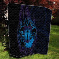 Kia Orana Kuki Airani Quilt Cook Islands Tangaroa God Tatau Purple LT14 - Polynesian Pride