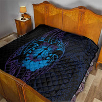 Kia Orana Kuki Airani Quilt Cook Islands Tangaroa God Tatau Purple LT14 - Polynesian Pride