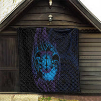 Kia Orana Kuki Airani Quilt Cook Islands Tangaroa God Tatau Purple LT14 - Polynesian Pride