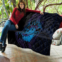 Kia Orana Kuki Airani Quilt Cook Islands Tangaroa God Tatau Purple LT14 - Polynesian Pride