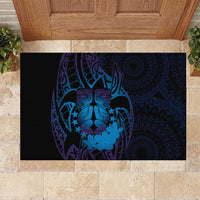 Kia Orana Kuki Airani Rubber Doormat Cook Islands Tangaroa God Tatau Purple LT14 Purple - Polynesian Pride