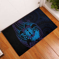 Kia Orana Kuki Airani Rubber Doormat Cook Islands Tangaroa God Tatau Purple LT14 - Polynesian Pride