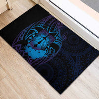 Kia Orana Kuki Airani Rubber Doormat Cook Islands Tangaroa God Tatau Purple LT14 - Polynesian Pride