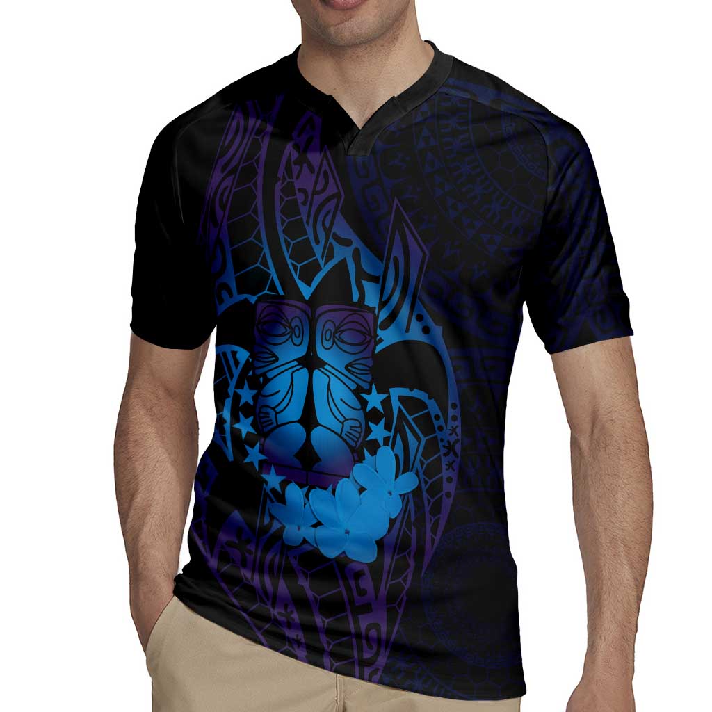 Kia Orana Kuki Airani Rugby Jersey Cook Islands Tangaroa God Tatau Purple LT14 - Polynesian Pride