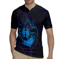 Kia Orana Kuki Airani Rugby Jersey Cook Islands Tangaroa God Tatau Purple LT14 - Polynesian Pride