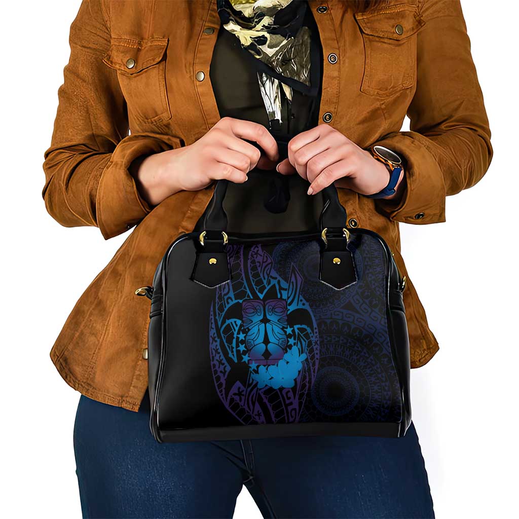 Kia Orana Kuki Airani Shoulder Handbag Cook Islands Tangaroa God Tatau Purple LT14 - Polynesian Pride