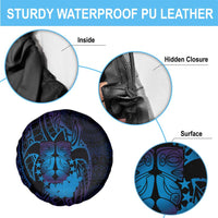 Kia Orana Kuki Airani Spare Tire Cover Cook Islands Tangaroa God Tatau Purple LT14 - Polynesian Pride