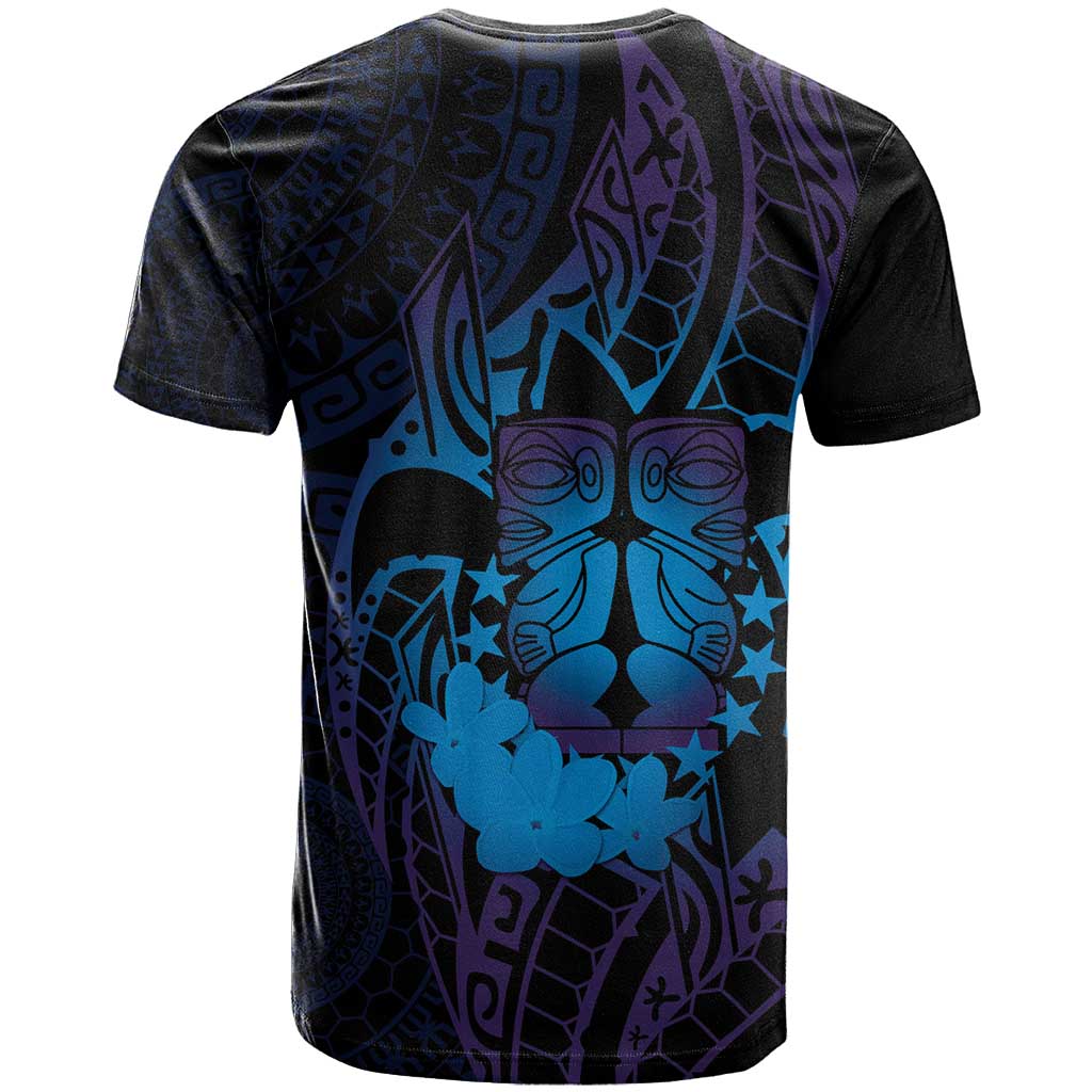 Kia Orana Kuki Airani T Shirt Cook Islands Tangaroa God Tatau Purple LT14 - Polynesian Pride