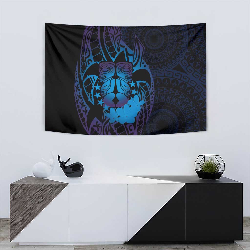Kia Orana Kuki Airani Tapestry Cook Islands Tangaroa God Tatau Purple LT14 - Polynesian Pride