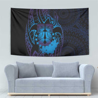 Kia Orana Kuki Airani Tapestry Cook Islands Tangaroa God Tatau Purple LT14 - Polynesian Pride