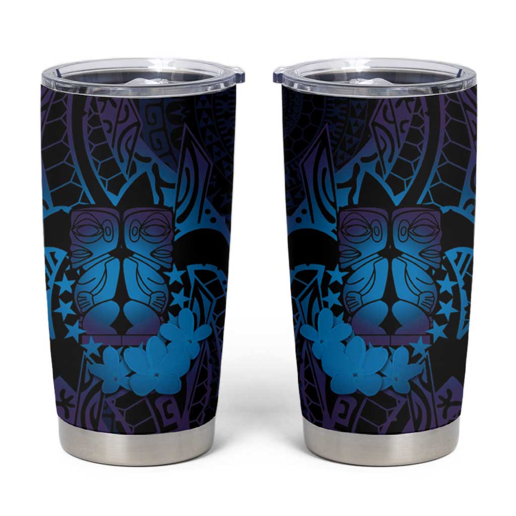 Kia Orana Kuki Airani Tumbler Cup Cook Islands Tangaroa God Tatau Purple LT14 Purple - Polynesian Pride
