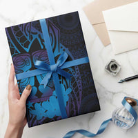 Kia Orana Kuki Airani Wrapping Paper Cook Islands Tangaroa God Tatau Purple LT14 - Polynesian Pride