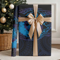 Kia Orana Kuki Airani Wrapping Paper Cook Islands Tangaroa God Tatau Purple LT14 - Polynesian Pride