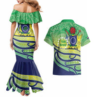 Te Maeva Nui Cook Islands Couples Matching Mermaid Dress and Hawaiian Shirt 60th Independence Anniversary Proud LT14 - Polynesian Pride