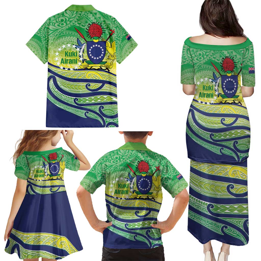 Te Maeva Nui Cook Islands Family Matching Puletasi and Hawaiian Shirt 60th Independence Anniversary Proud LT14 - Polynesian Pride