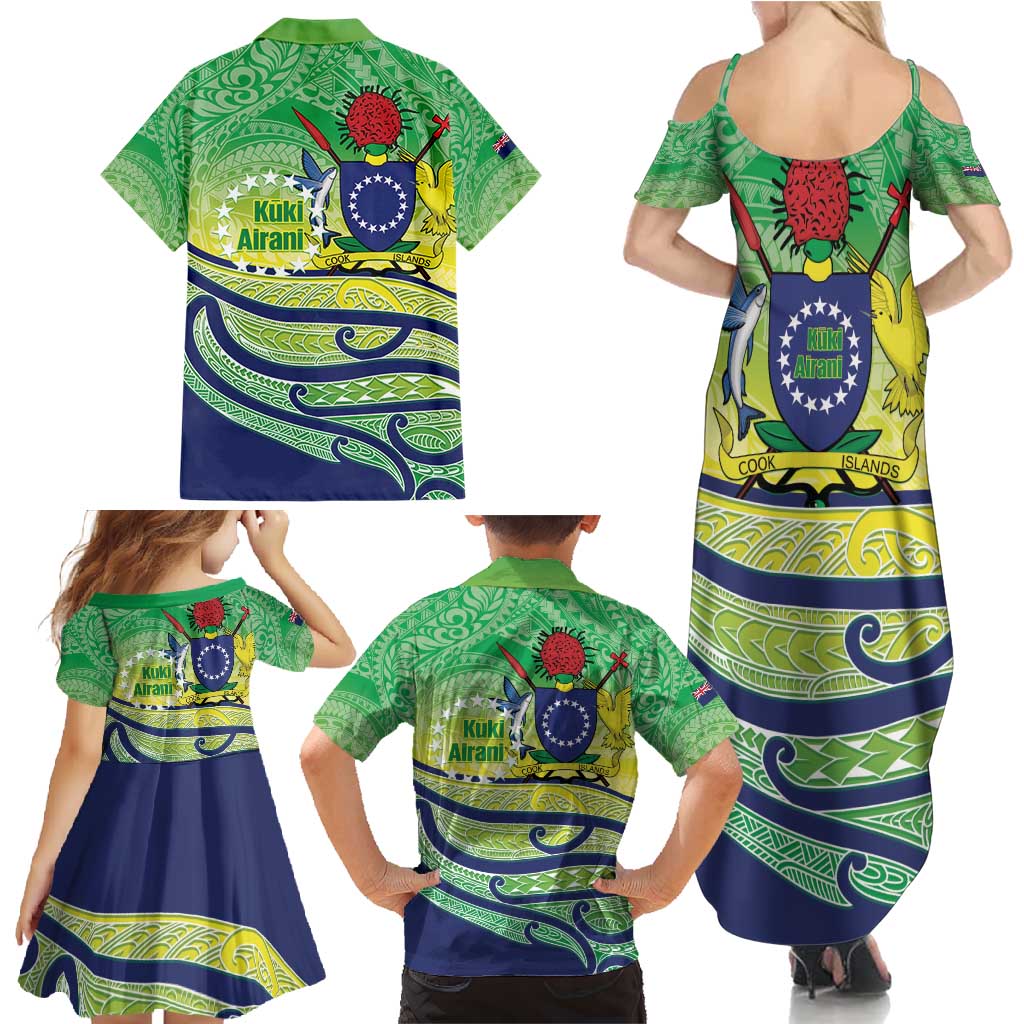 Te Maeva Nui Cook Islands Family Matching Summer Maxi Dress and Hawaiian Shirt 60th Independence Anniversary Proud LT14 - Polynesian Pride