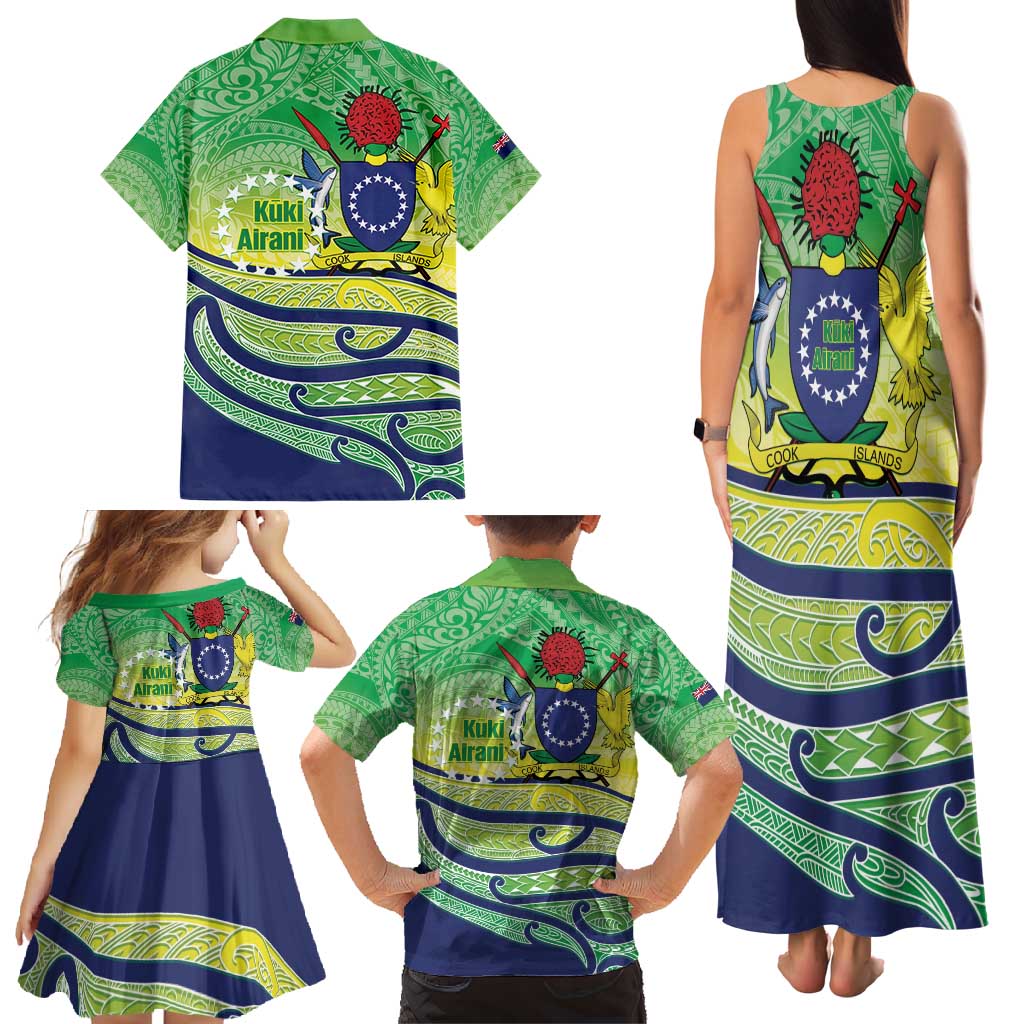 Te Maeva Nui Cook Islands Family Matching Tank Maxi Dress and Hawaiian Shirt 60th Independence Anniversary Proud LT14 - Polynesian Pride
