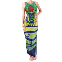 Te Maeva Nui Cook Islands Family Matching Tank Maxi Dress and Hawaiian Shirt 60th Independence Anniversary Proud LT14 Mom's Dress Green - Polynesian Pride