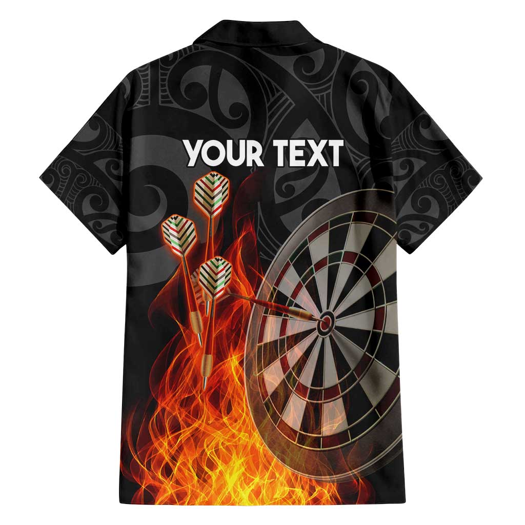 Personalised Aotearoa Darts Family Matching Tank Maxi Dress and Hawaiian Shirt Maori Koru Flaming Dartboard LT14 - Polynesian Pride
