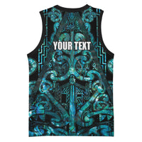 Maori Language Week Personalised Basketball Jersey Kia Mau Ki To Ukaipo Paua Shell Color LT14 - Polynesian Pride