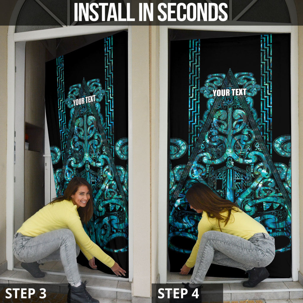 Maori Language Week Personalised Door Cover Kia Mau Ki To Ukaipo Paua Shell Color LT14 - Polynesian Pride
