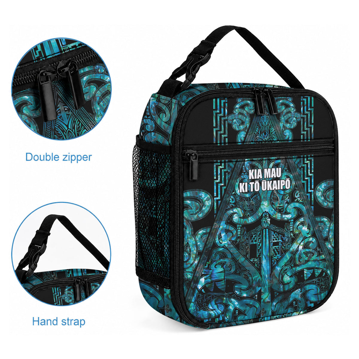 Maori Language Week Lunch Bag Kia Mau Ki To Ukaipo Paua Shell Color