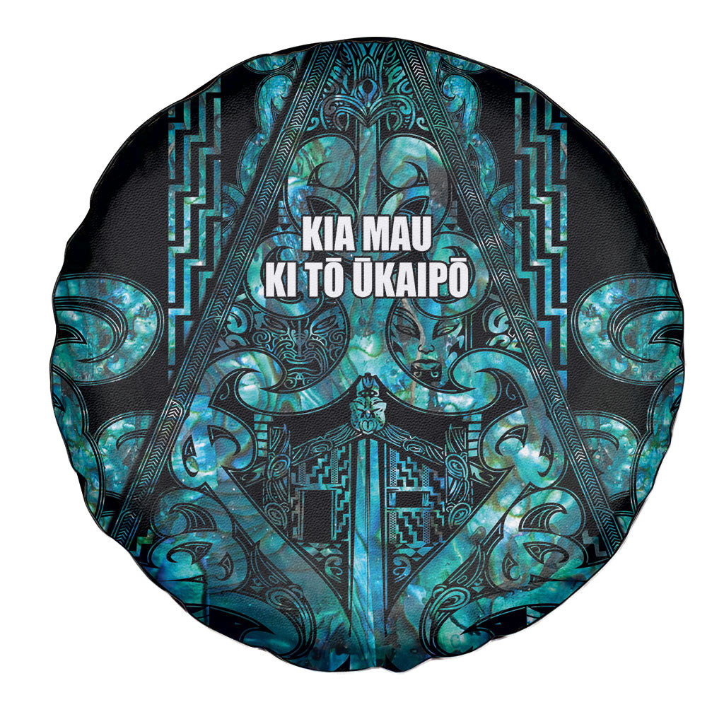 Maori Language Week Spare Tire Cover Kia Mau Ki To Ukaipo Paua Shell Color LT14 - Polynesian Pride