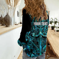 Maori Language Week Personalised Women Casual Shirt Kia Mau Ki To Ukaipo Paua Shell Color LT14 - Polynesian Pride