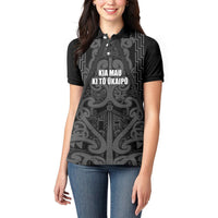 Maori Language Week Personalised Women Polo Shirt Kia Mau Ki To Ukaipo Grey Color LT14 - Polynesian Pride