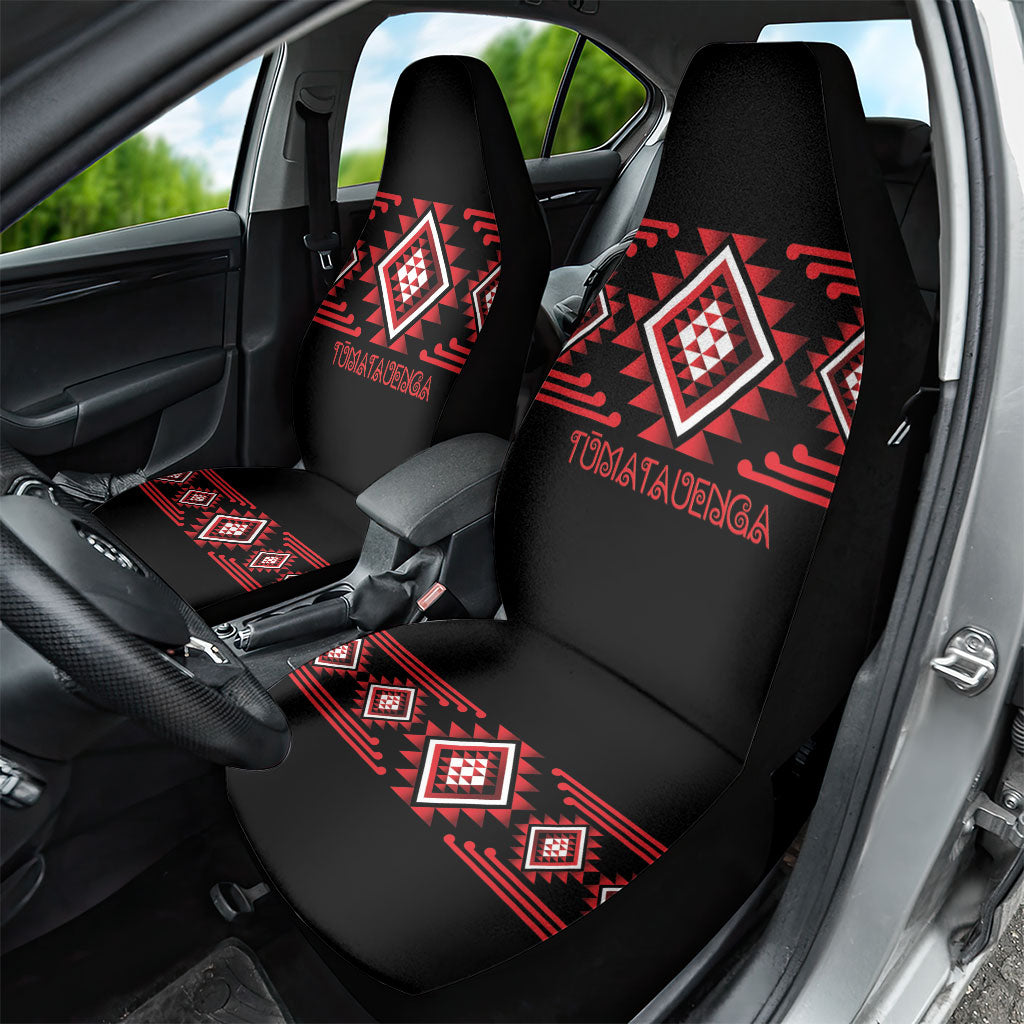 Aotearoa Atua Tumatauenga Car Seat Cover Maori God Of War Taniko Motifs LT14 - Polynesian Pride