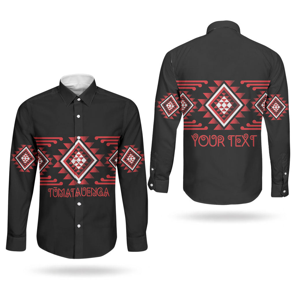 Aotearoa Atua Tumatauenga Personalised Couples Matching Summer Maxi Dress and Long Sleeve Button Shirt Maori God Of War Taniko Motifs LT14 - Polynesian Pride