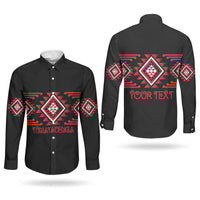 Aotearoa Atua Tumatauenga Personalised Couples Matching Summer Maxi Dress and Long Sleeve Button Shirt Maori God Of War Taniko Motifs LT14 - Polynesian Pride