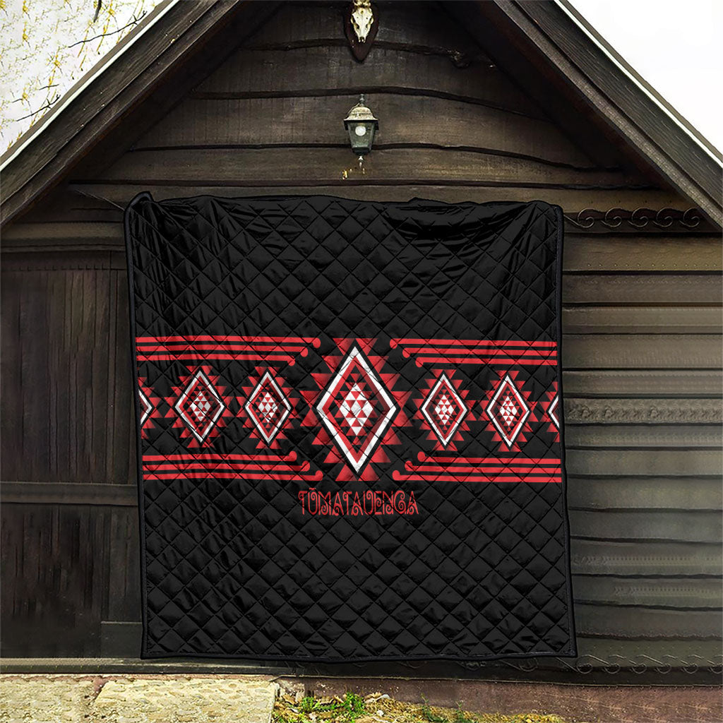 Aotearoa Atua Tumatauenga Quilt Maori God Of War Taniko Motifs LT14 - Polynesian Pride